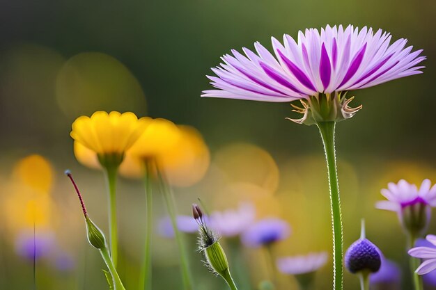 yellow flower in the background