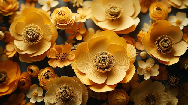 yellow flower HD 8K wallpaper Stock Photographic Image