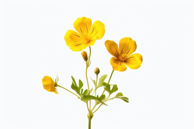 Photo yellow flower isolated on white background