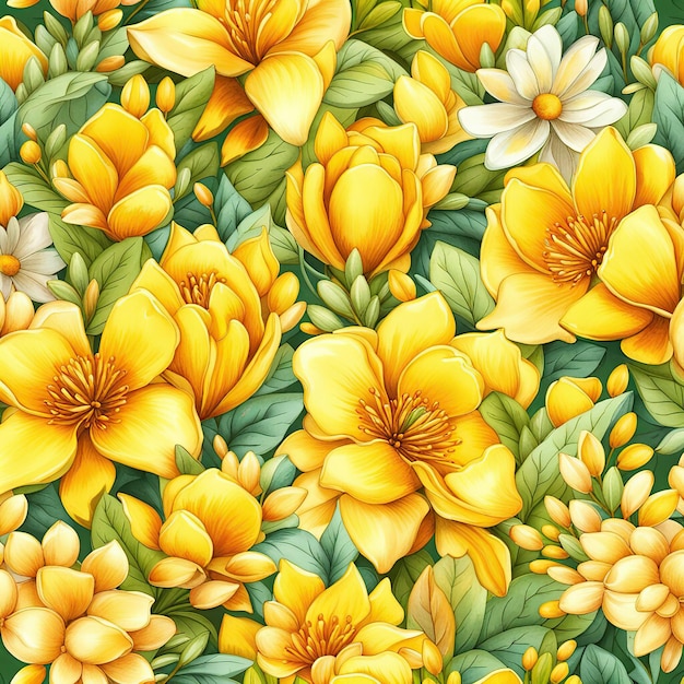 Yellow flower pattern