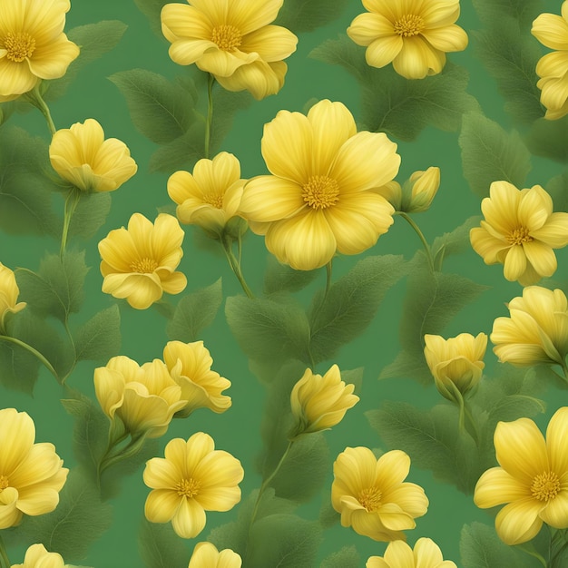 Photo yellow flower pattern