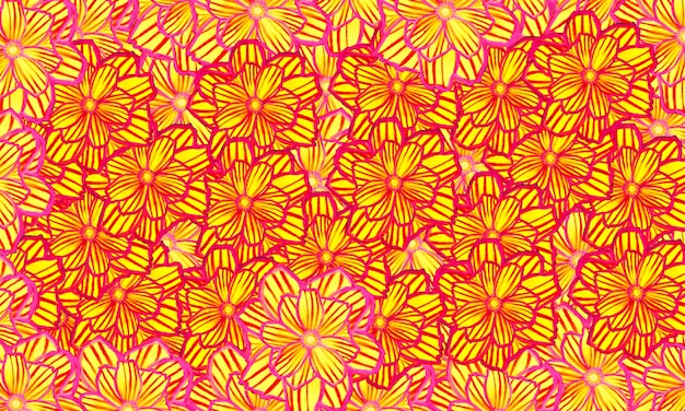 黄色い花の水彩絵の具の背景