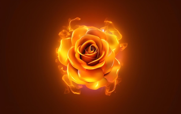 A yellow flower with a flame effect.