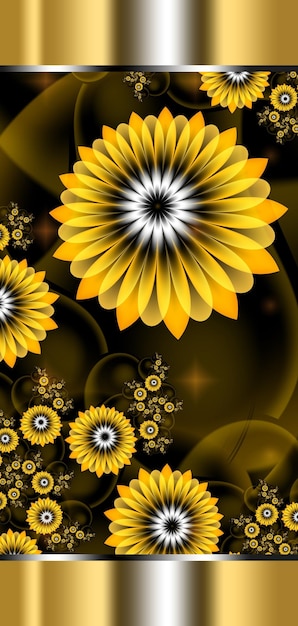 a yellow flower with yellow petals and black and white flowers