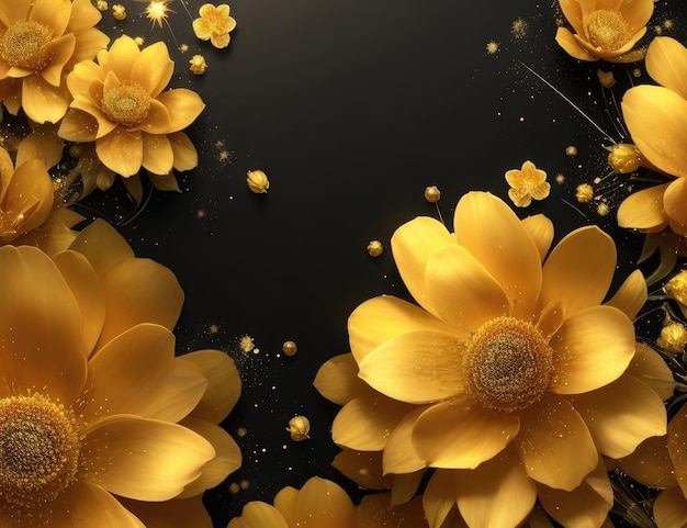 Yellow flowers background