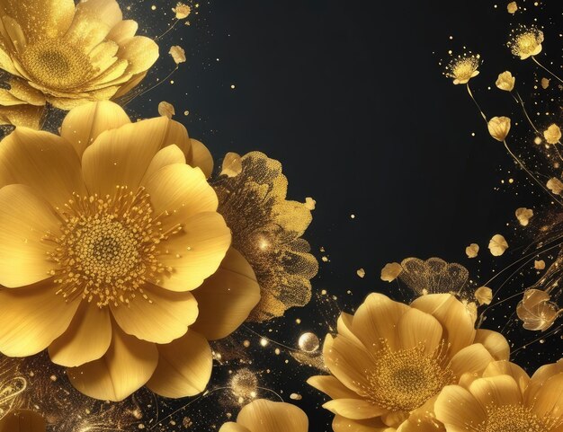 Yellow flowers background