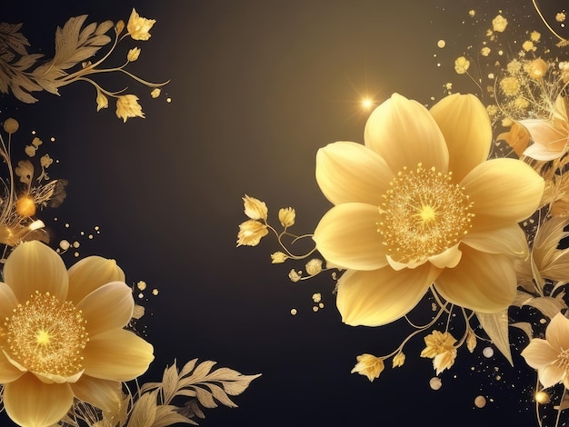 Yellow flowers background