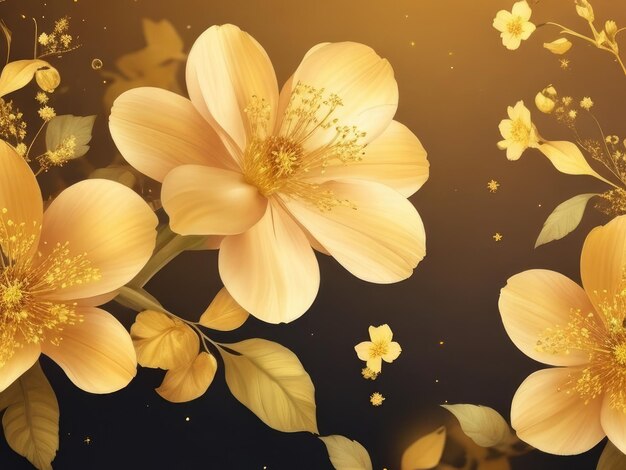 Yellow flowers background