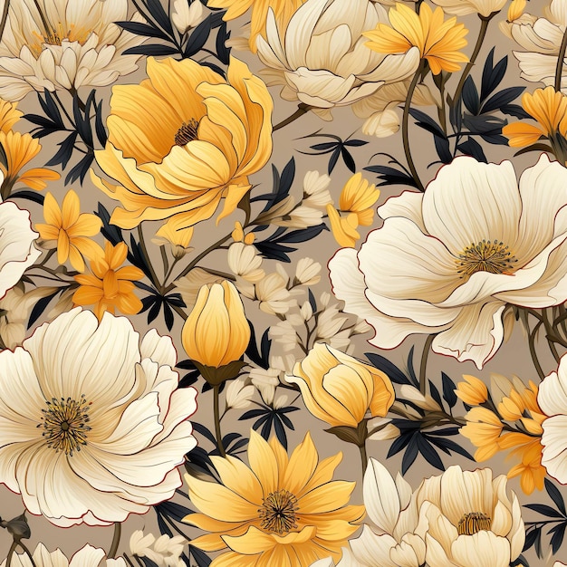 Yellow Flowers Pattern