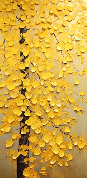 yellow flowers on a tree