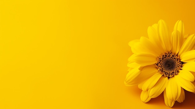 Yellow flowers on a yellow background