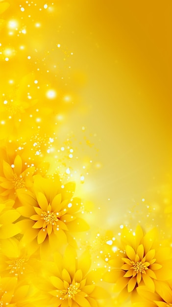 Yellow flowers on a yellow background