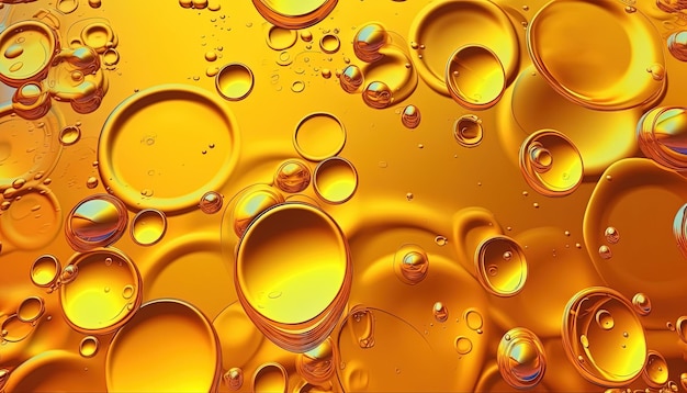 Yellow fluid paint background generaitve ai