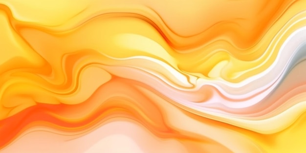 Yellow fluid watercolor abstract background ai generated