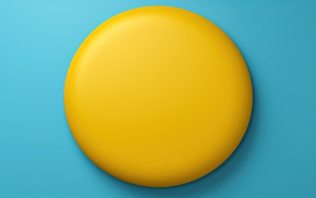 Photo a yellow foam bubble on a blue background