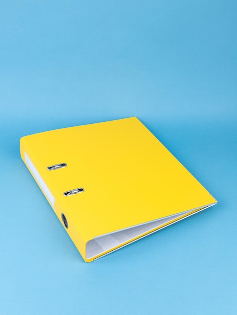 yellow folder with documents and documents maintaining contracts isolated white copy space