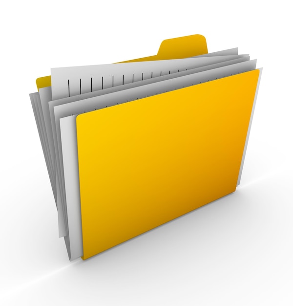 Photo yellow folder