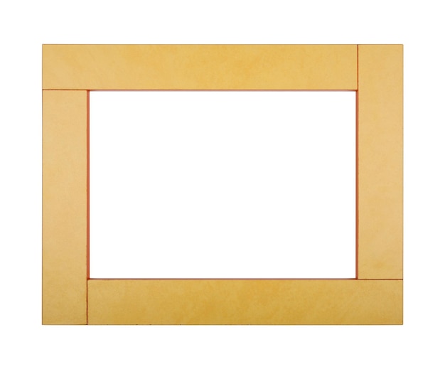 Yellow frame for photos Isolated