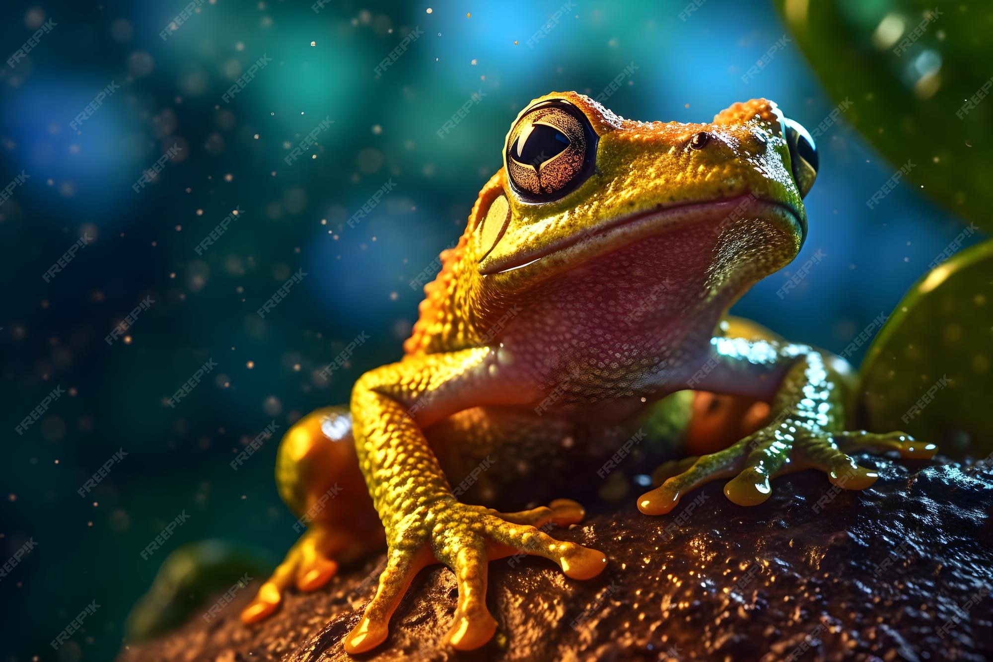 Premium Photo | Yellow frog