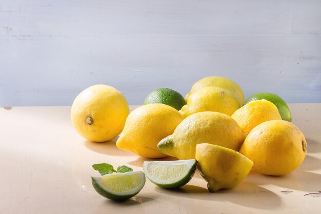 Yellow fruits on table