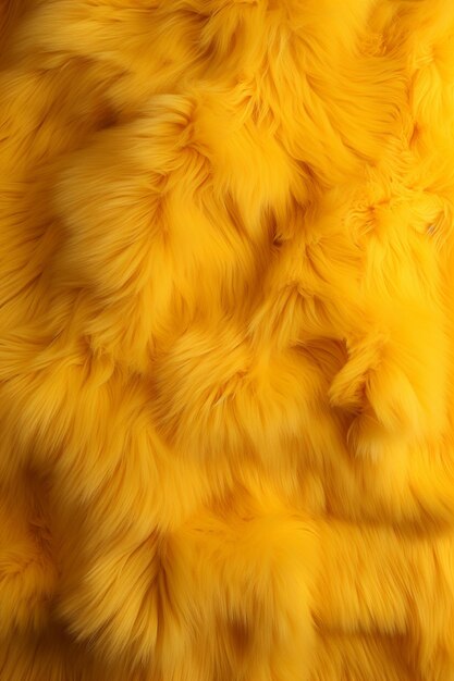 Photo a yellow fur texture background