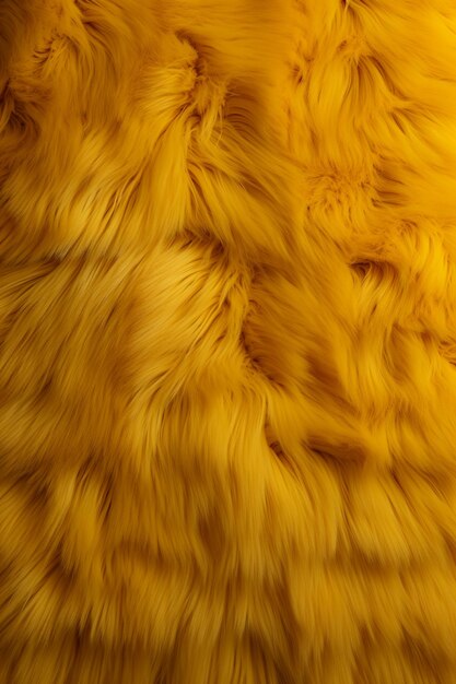 Photo a yellow fur texture background