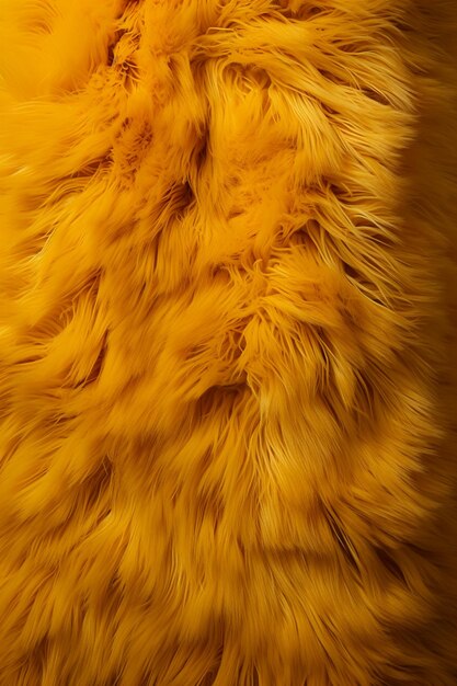 A yellow fur texture background