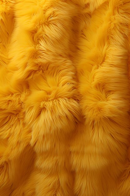 Photo a yellow fur texture background