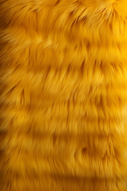 Photo a yellow fur texture background