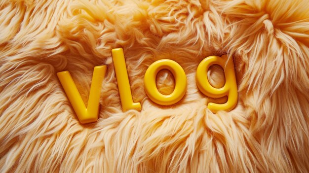 Yellow Fur Vlog concept creative art poster