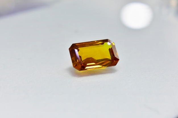 Yellow gem And beautiful gemstone