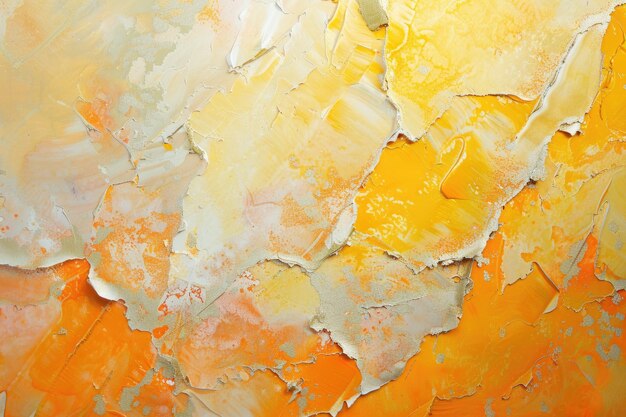 Yellow and golden abstract watercolor painting on canvas