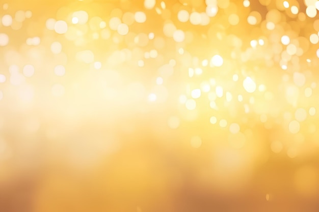 Yellow and golden background with light bokeh AI generated
