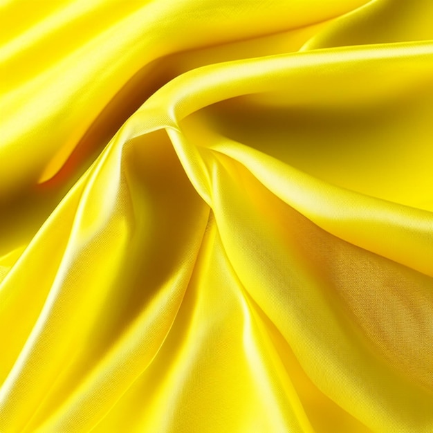 Foto tessuto di fondo ondeggiato di stoffa gialla e dorata
