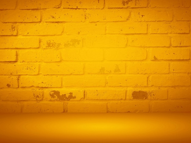 Yellow gradient wall. blank studio room. plain studio background