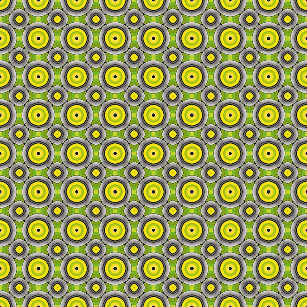 A yellow and gray pattern with circles and the words love on it