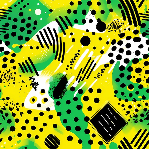 Yellow and green abstract art by the artist elbow