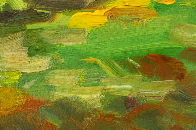 Yellow-green abstract background painting.