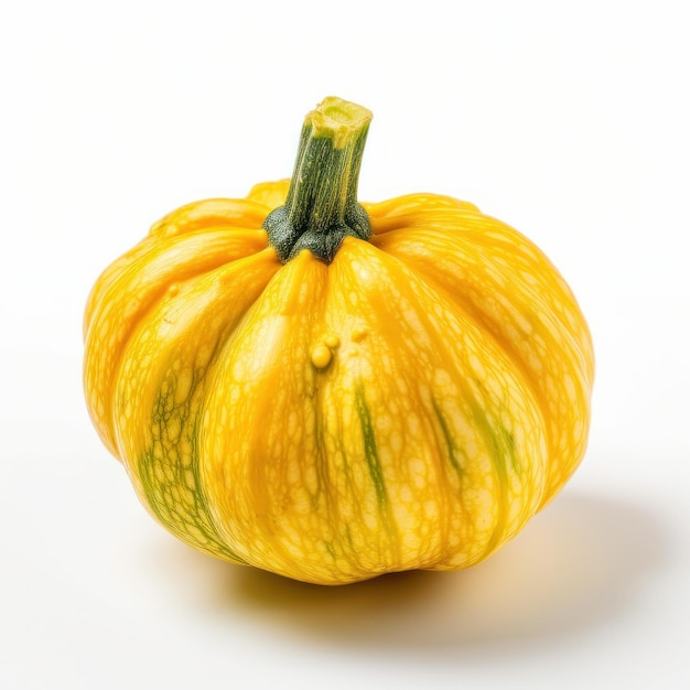 A yellow and green pumpkin