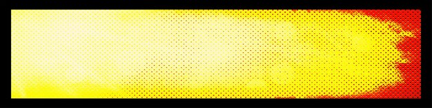 Photo yellow grunge pattern panorama background with frame