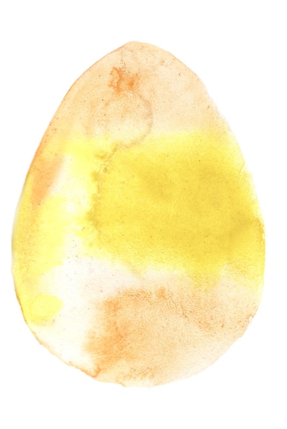 노란색 손으로 그린 수채화 새 계란 그림 컬렉션 종이 질감에 고립 된 부활절 요소 휴가 봄 또는 수채화에 대 한 물 색 계란