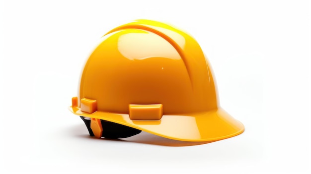 yellow hard hat and safety helmet on white background