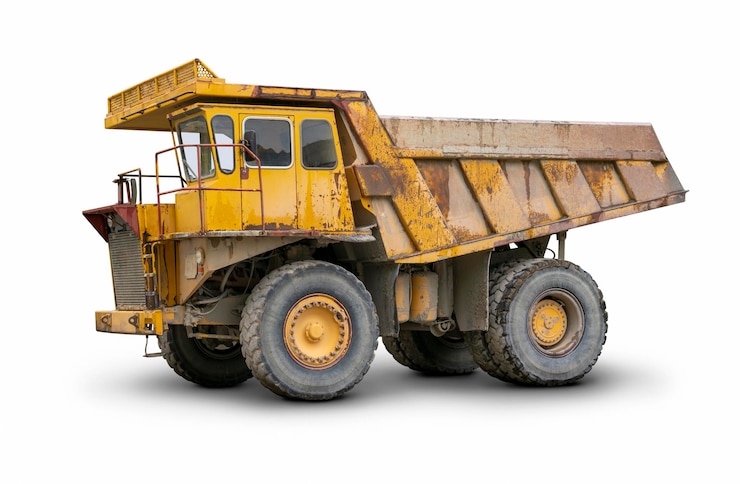 Photo yellow haul truck