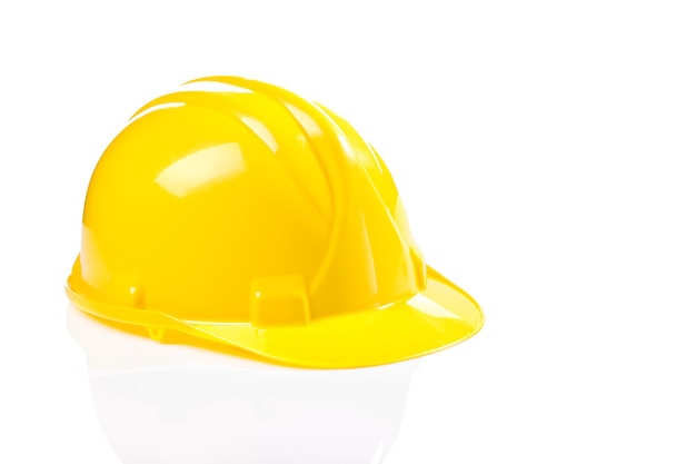 Yellow helmet isolated