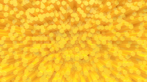 Photo yellow hexagon looks like a bee hive