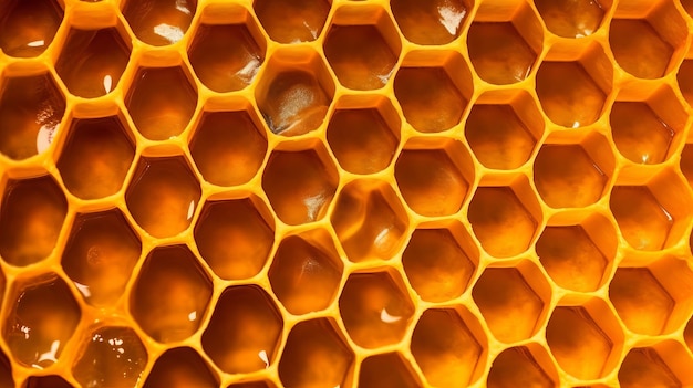 Yellow Honeycomb closeup foundation Creative resource AI Generated