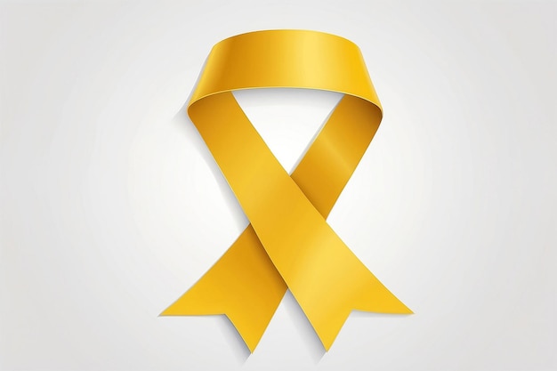 yellow information ribbon on a transparent background