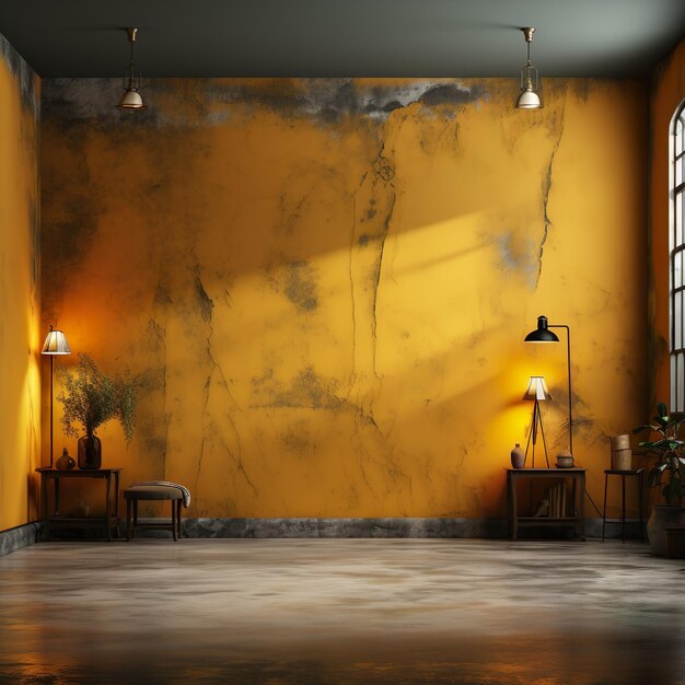 Yellow Interior Panorama