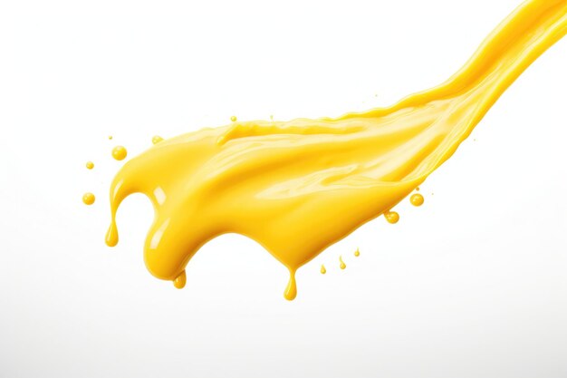 yellow ketchup splash in the air