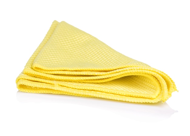 Yellow kitchen napkin isolated